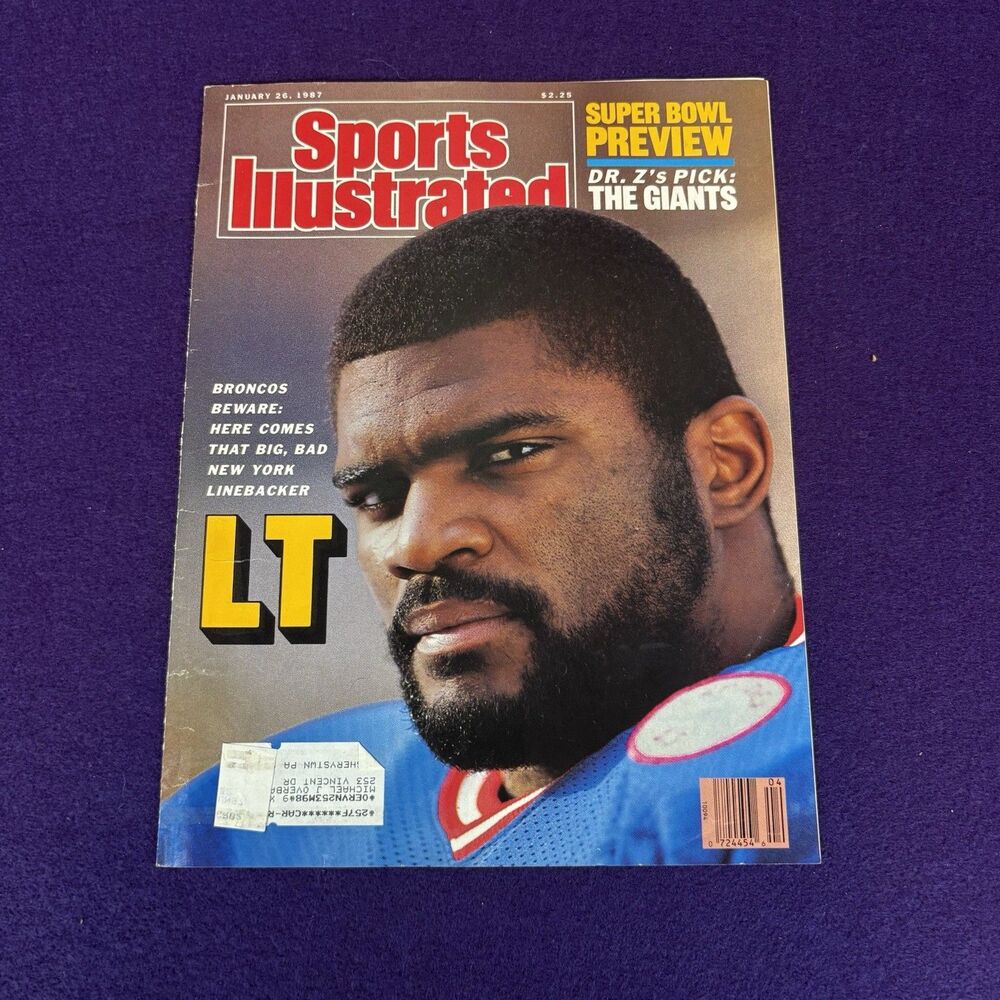 Sports Illustrated 1986 New York Giants Lawrence Taylor LT Magazine Cover